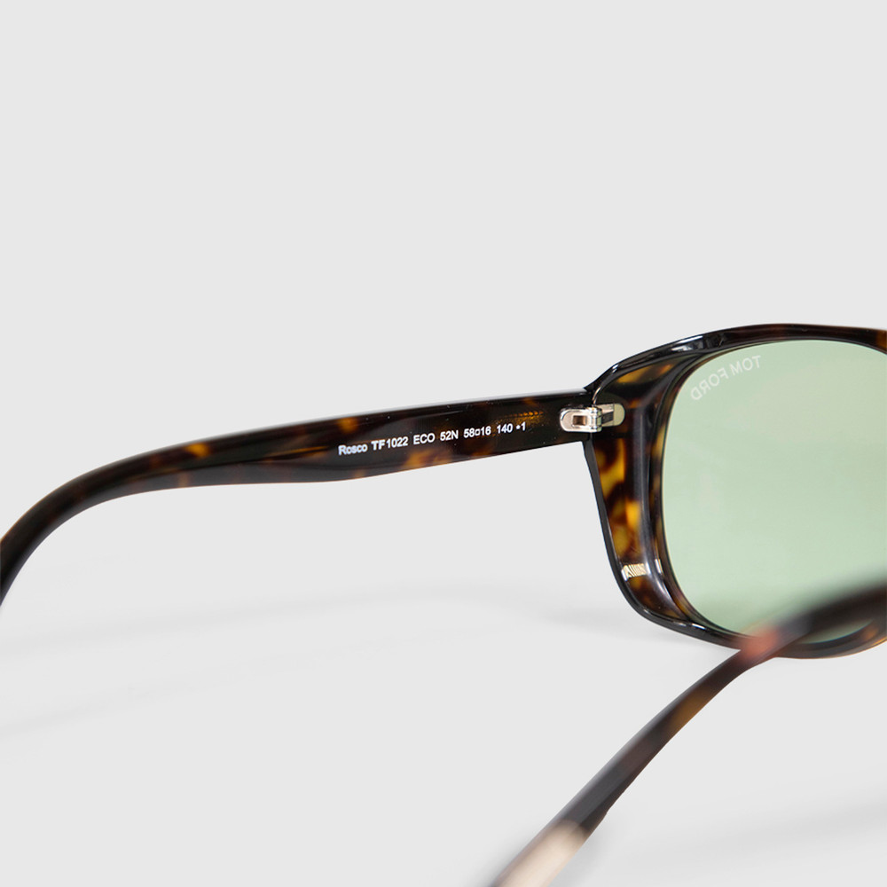 Second Hand Tom Ford Tortoise Green Lenses Rosco Sunglasses
