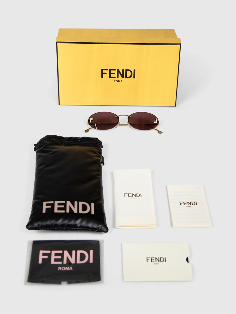 Fendi Violet FF Lenses Oval Sunglasses