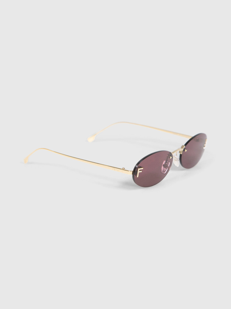 Fendi Violet FF Lenses Oval Sunglasses