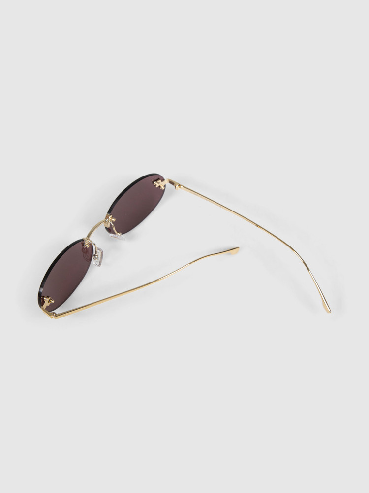 Second Hand Fendi Violet FF Lenses Oval Sunglasses
