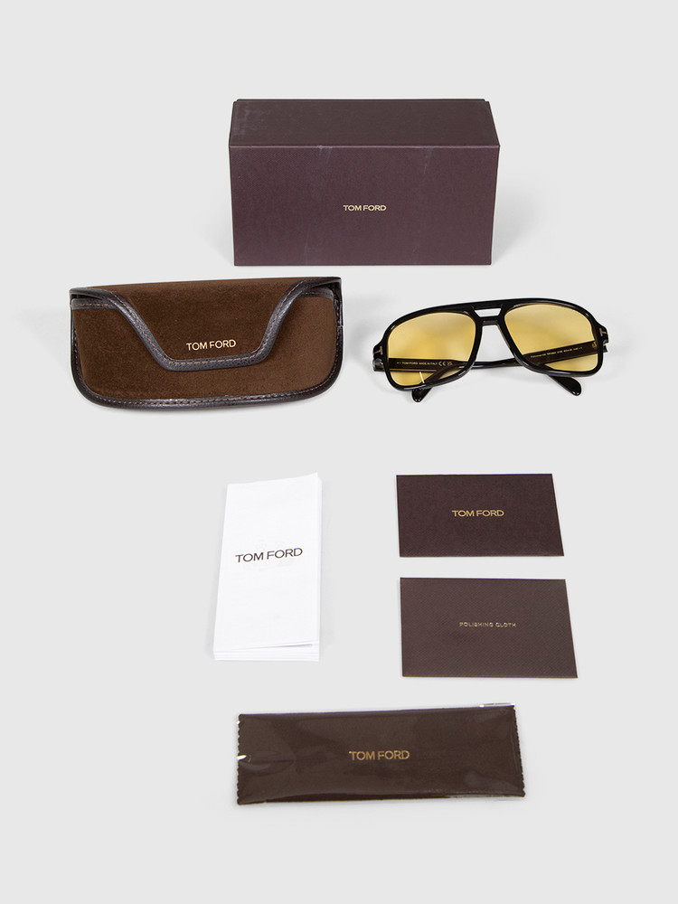 Second Hand Tom Ford Yellow Lenses Falconer Sunglasses