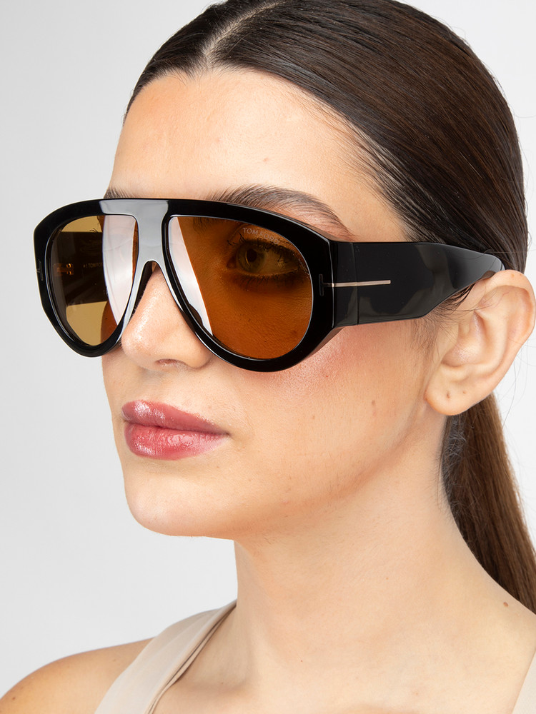 Second Hand Tom Ford Bronson Brown Pilot Sunglasses