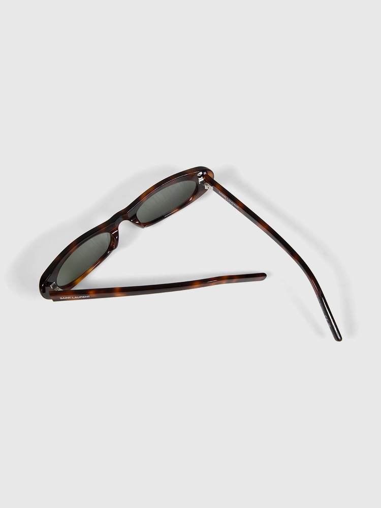 Second Hand Saint Laurent Havana Narrow Oval Sunglasses