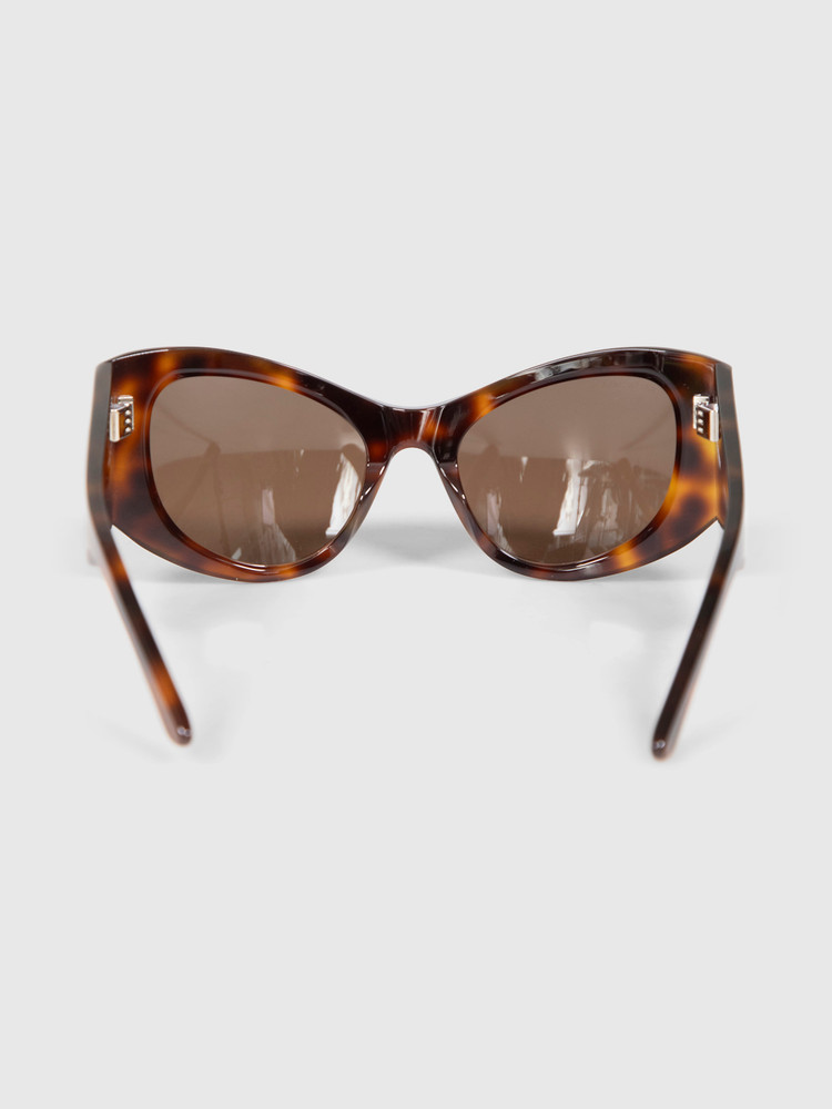 Second Hand Balenciaga Havana Cat Eye Oversized Sunglasses
