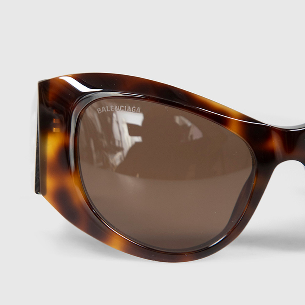 Balenciaga Havana Cat Eye Oversized Sunglasses