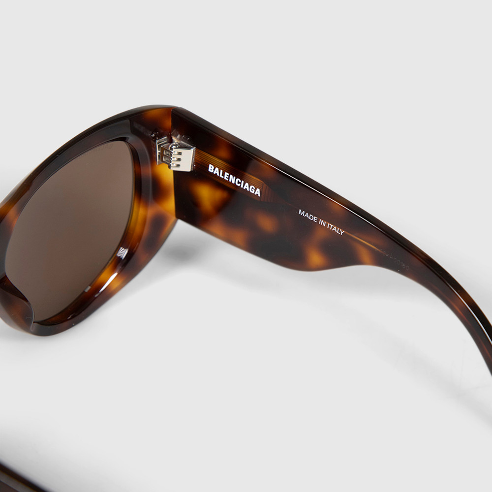 Balenciaga Havana Cat Eye Oversized Sunglasses