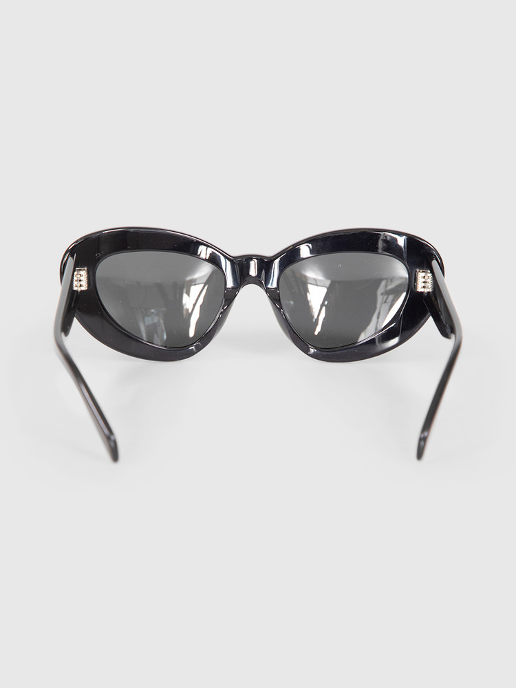 Céline Black Oversized Cat Eye 3 Dots Sunglasses