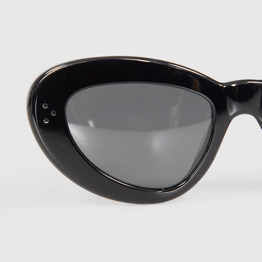 Céline Black Oversized Cat Eye 3 Dots Sunglasses