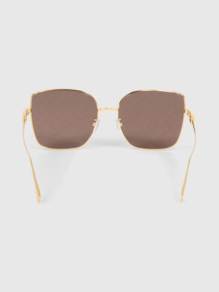 Second Hand Fendi Baguette Gold Butterfly Sunglasses