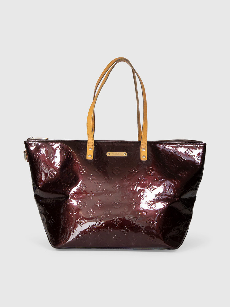 Louis Vuitton Burgundy Bellevue GM Vernis Tote Bag