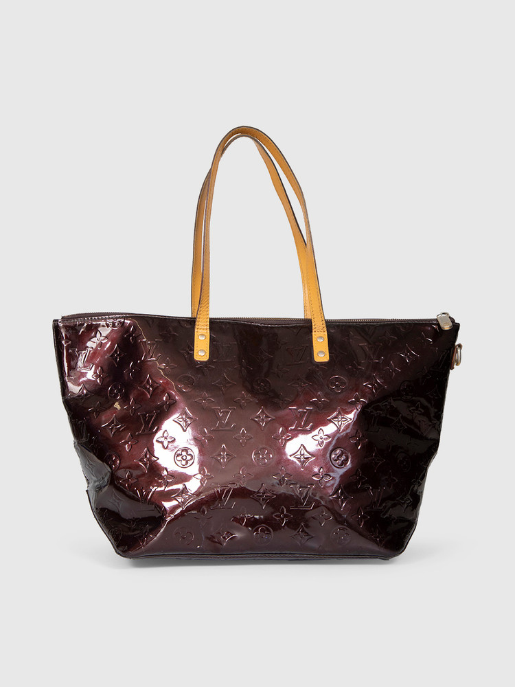 Louis Vuitton Burgundy Bellevue GM Vernis Tote Bag