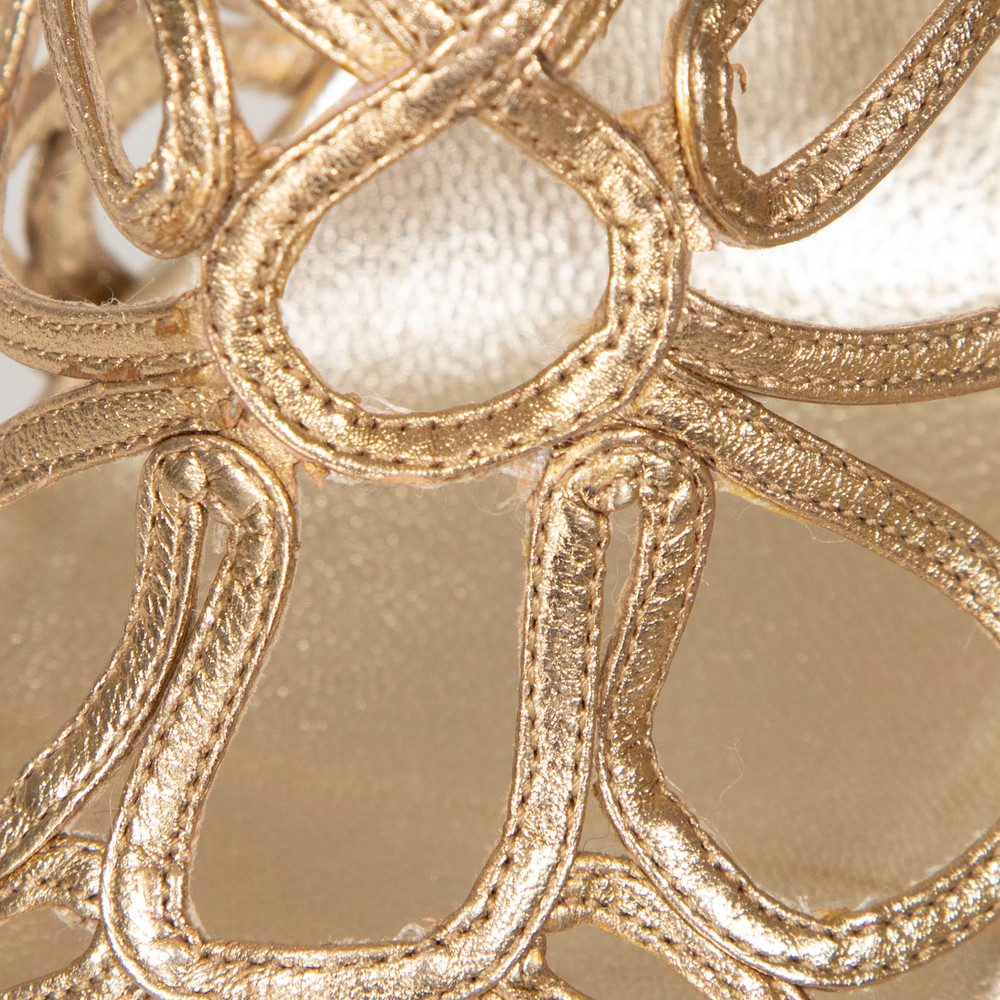Valentino Garavani Gold Leather Cut Out Heels