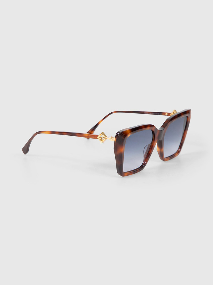 Fendi Dark Tortoise Square 40161I Sunglasses