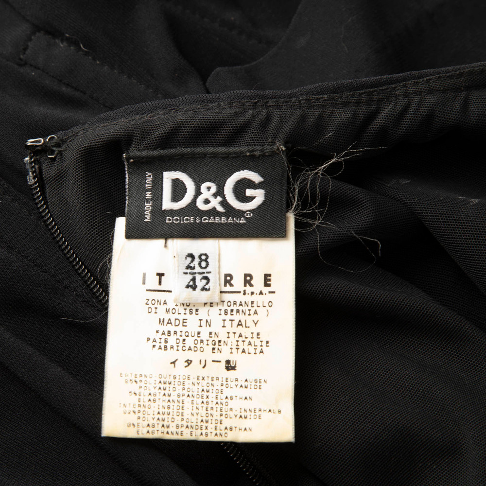 Dolce & Gabbana Black Square Neck Mini Dress
