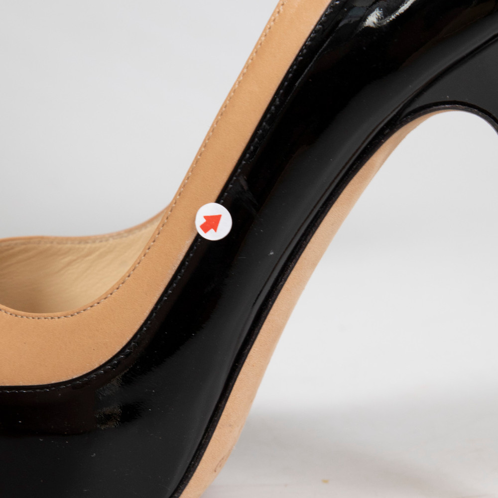 Jimmy Choo Beige & Black Leather Pumps