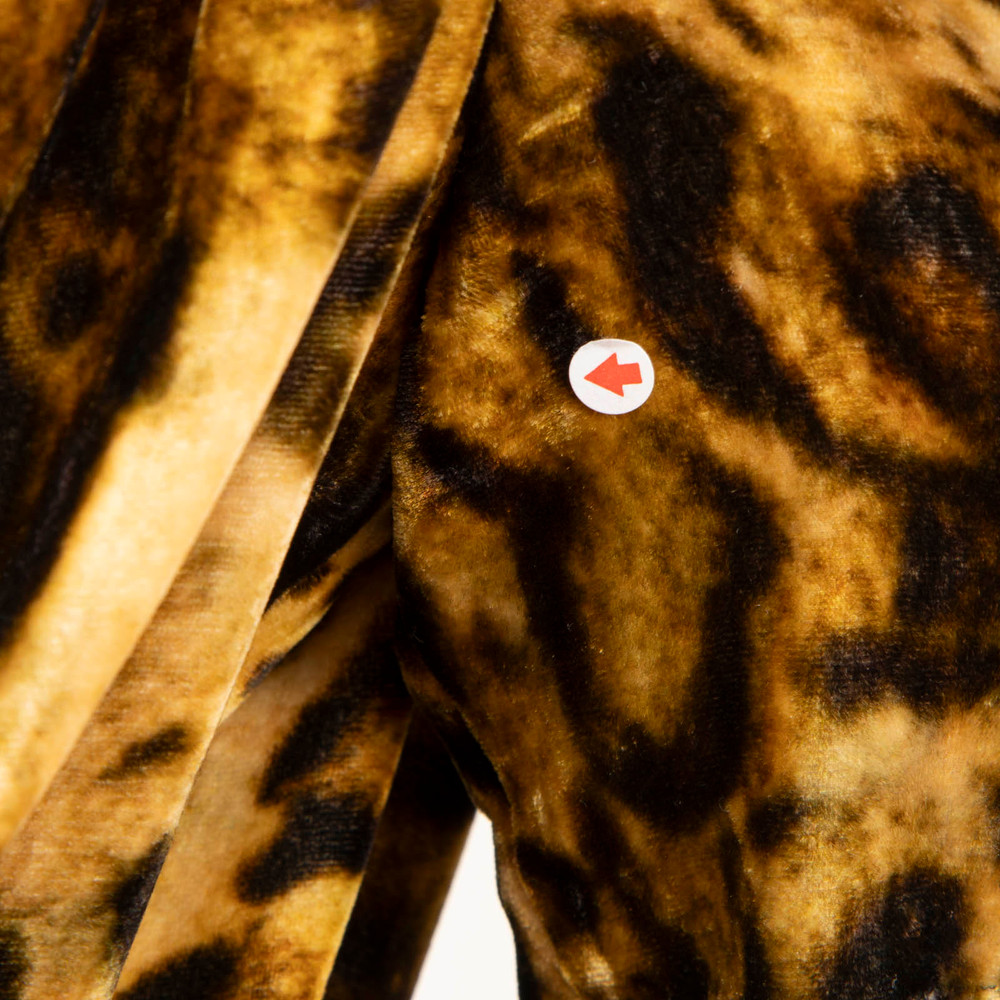 Isabel Marant Yellow & Black Leopard Velvet Peplum Top