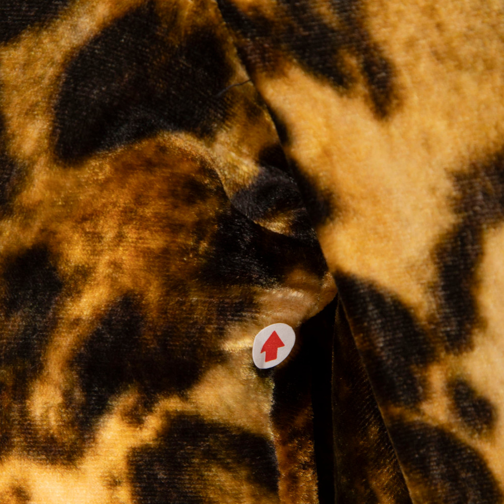 Isabel Marant Yellow & Black Leopard Velvet Peplum Top
