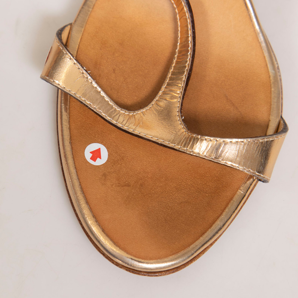 Giuseppe Zanotti Rose Gold Leather Sandals