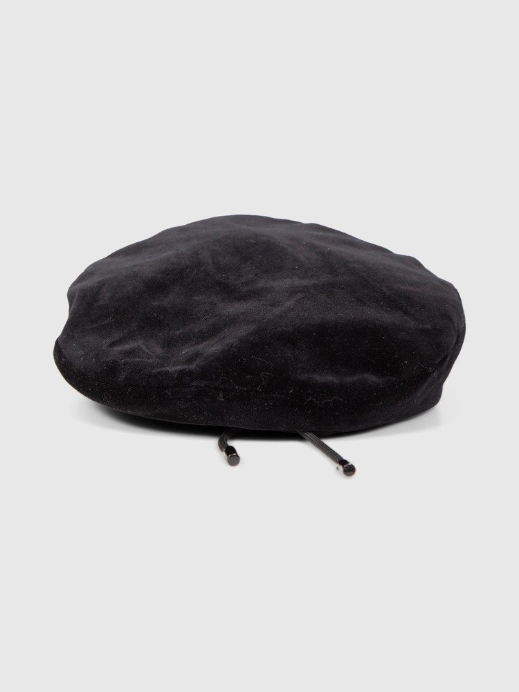Louis Vuitton Black Velvet LV Dog Lovers Beret