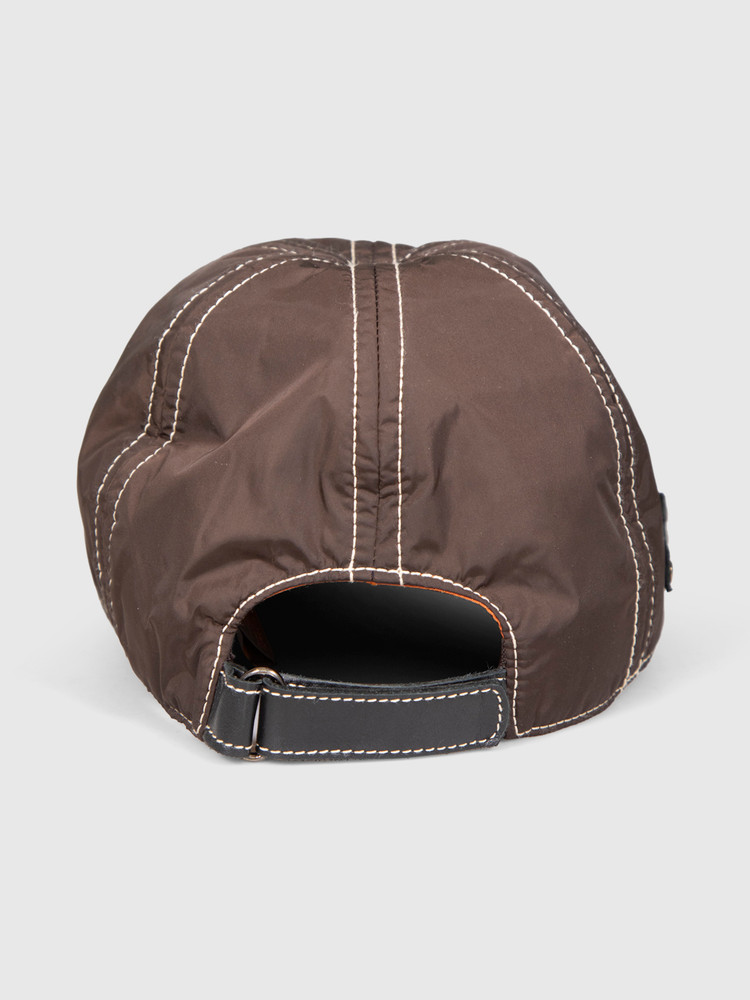Tod's Brown & Black Leather Brim Cap