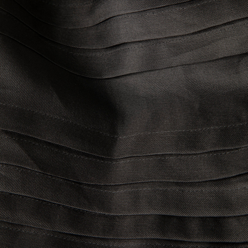 Miu Miu Black Silk Elasticated Knee Length Skirt