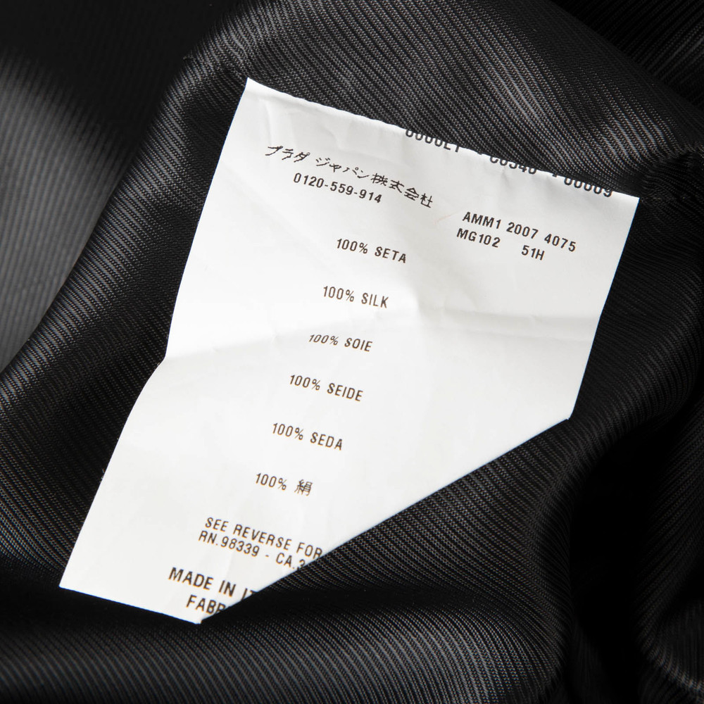 Miu Miu Black Silk Elasticated Knee Length Skirt
