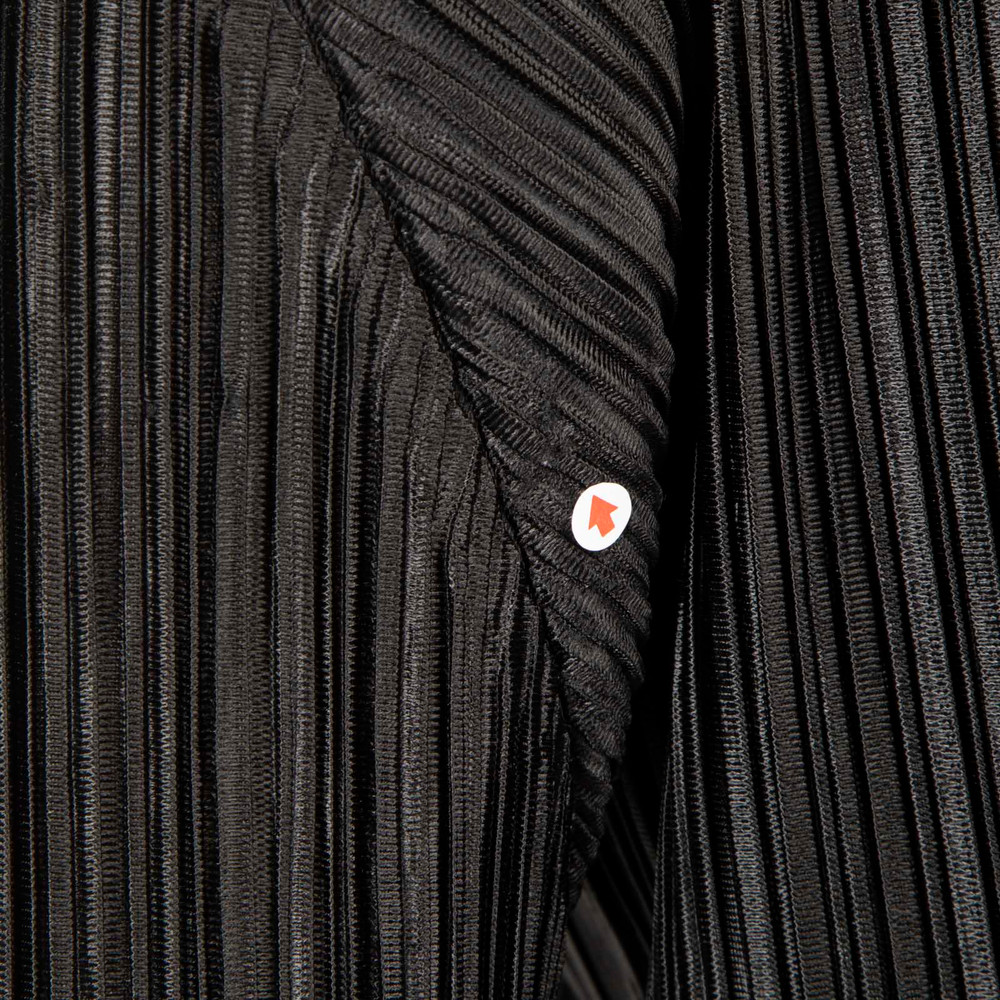Issey Miyake Pleats Please Black Open Front Jacket