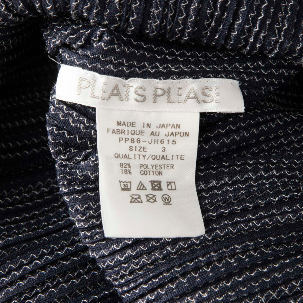 Issey Miyake Pleats Please Navy Belted Dress