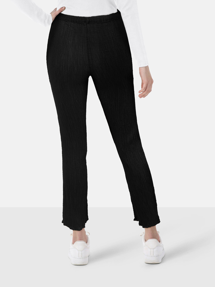 Issey Miyake Pleats Please Black Sheer Trousers