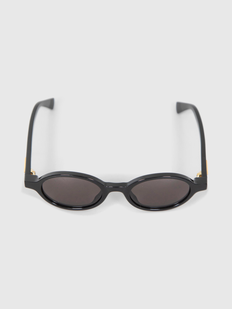 Bottega Veneta Black Oval Ribbon Sunglasses
