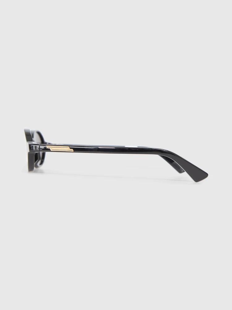 Bottega Veneta Black Oval Ribbon Sunglasses