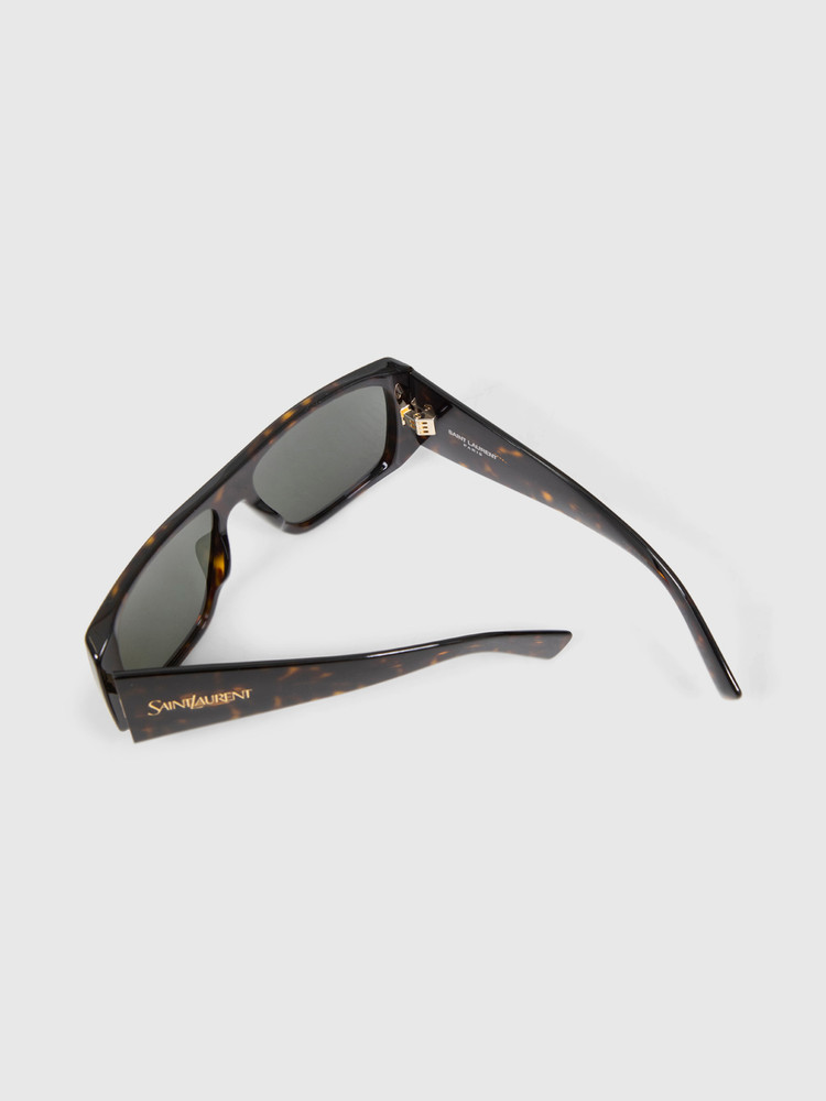 Saint Laurent Havana Square Oversized Sunglasses
