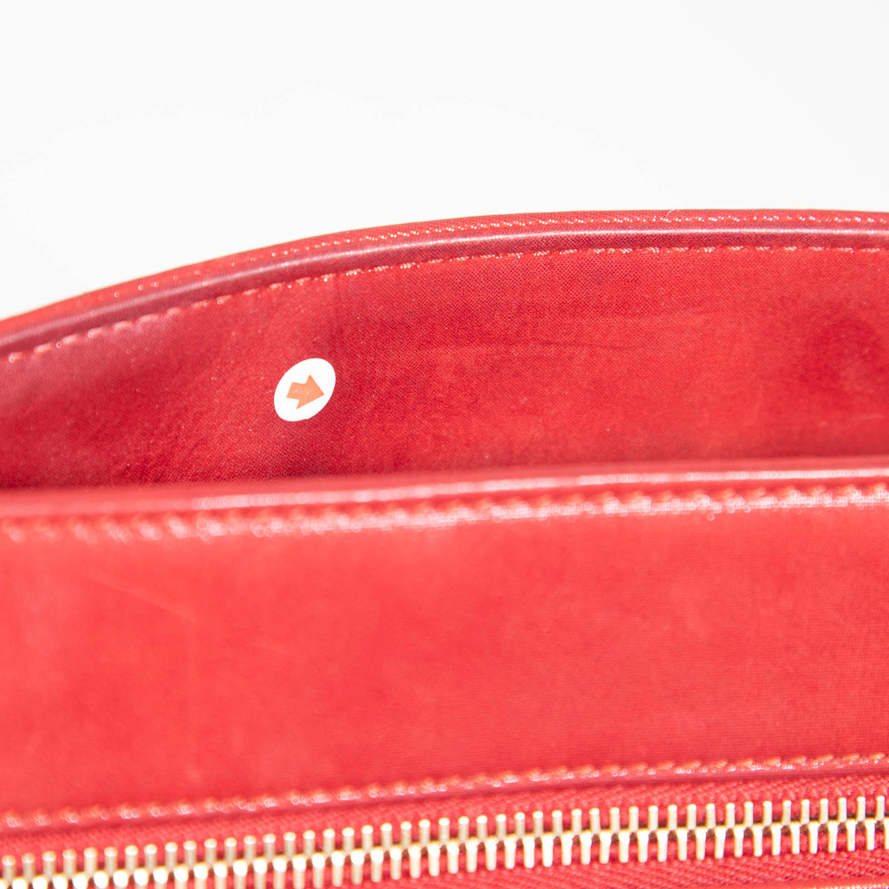 Chanel 2012 Red Quilted Leather CC Square Bag