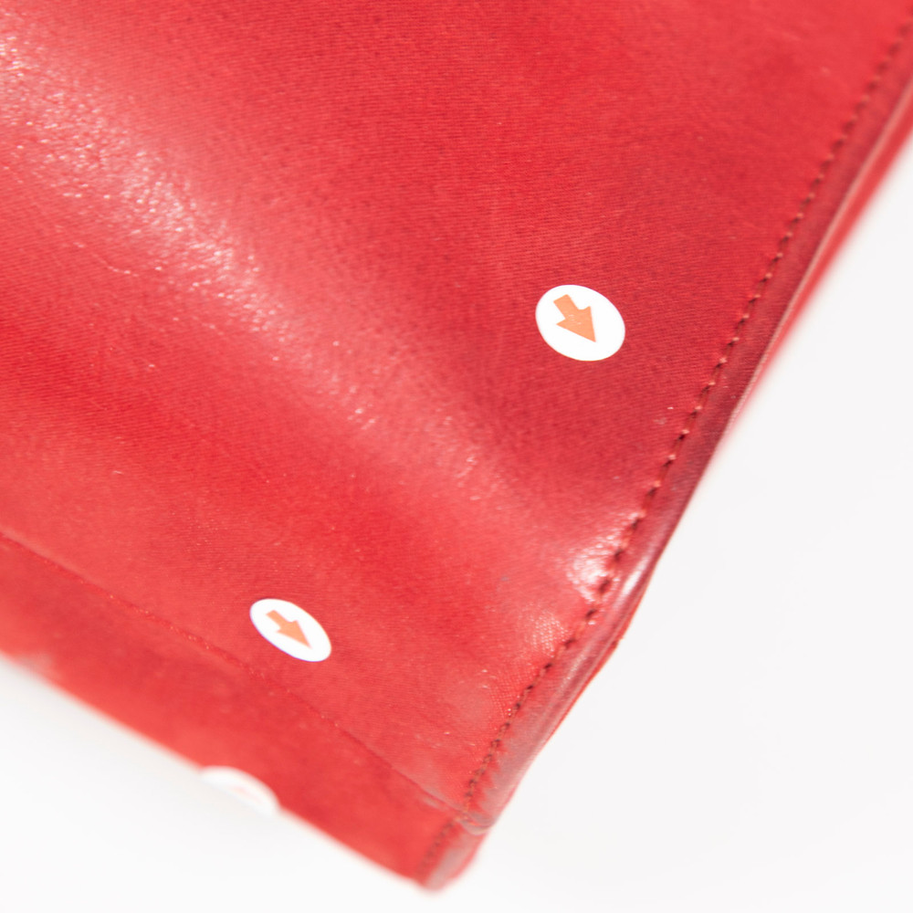 Chanel 2012 Red Quilted Leather CC Square Bag