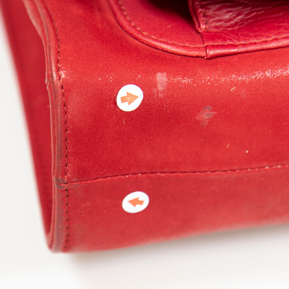 Chanel 2012 Red Quilted Leather CC Square Bag