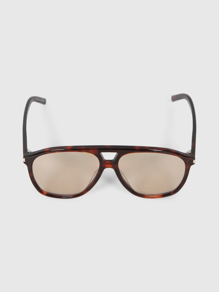 Saint Laurent Havana Aviator Dune Sunglasses