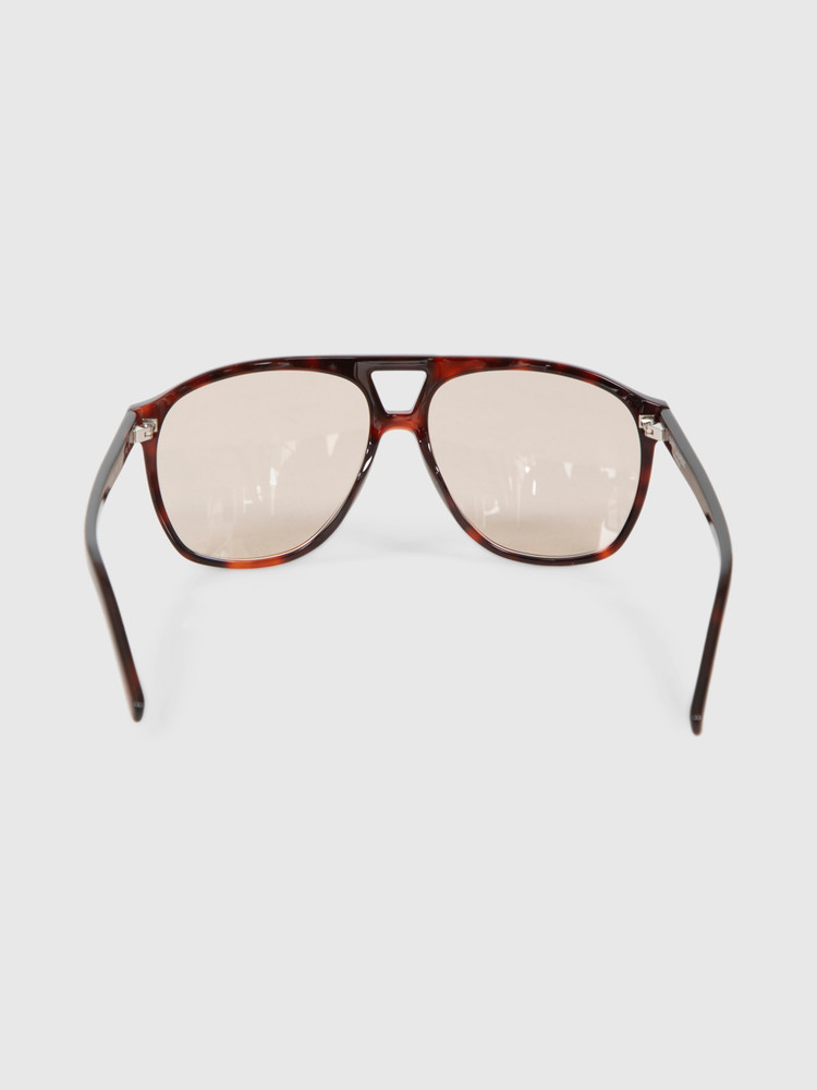 Saint Laurent Havana Aviator Dune Sunglasses