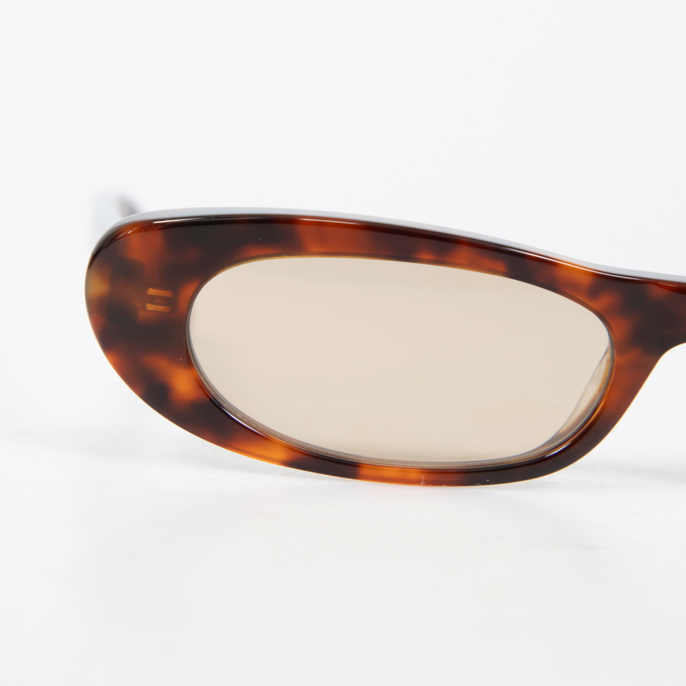 Saint Laurent Havana Oval Tinted Sunglasses