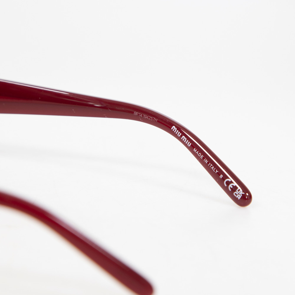 Miu Miu Red Half Rim Sunglasses