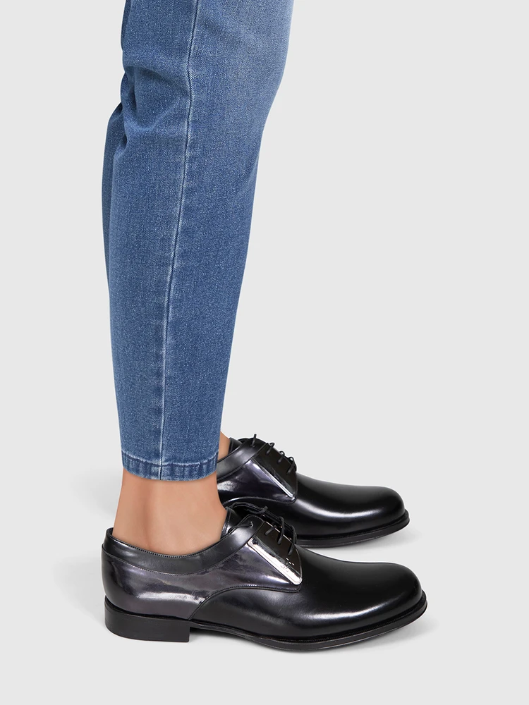 Louis Vuitton Black Leather Oxfords
