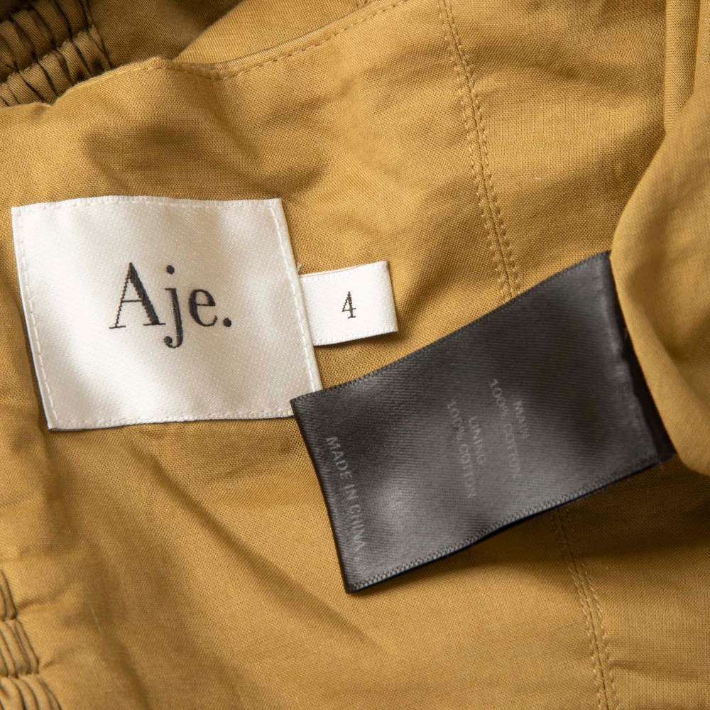 Aje Khaki Frequency Cutout Midi Dress