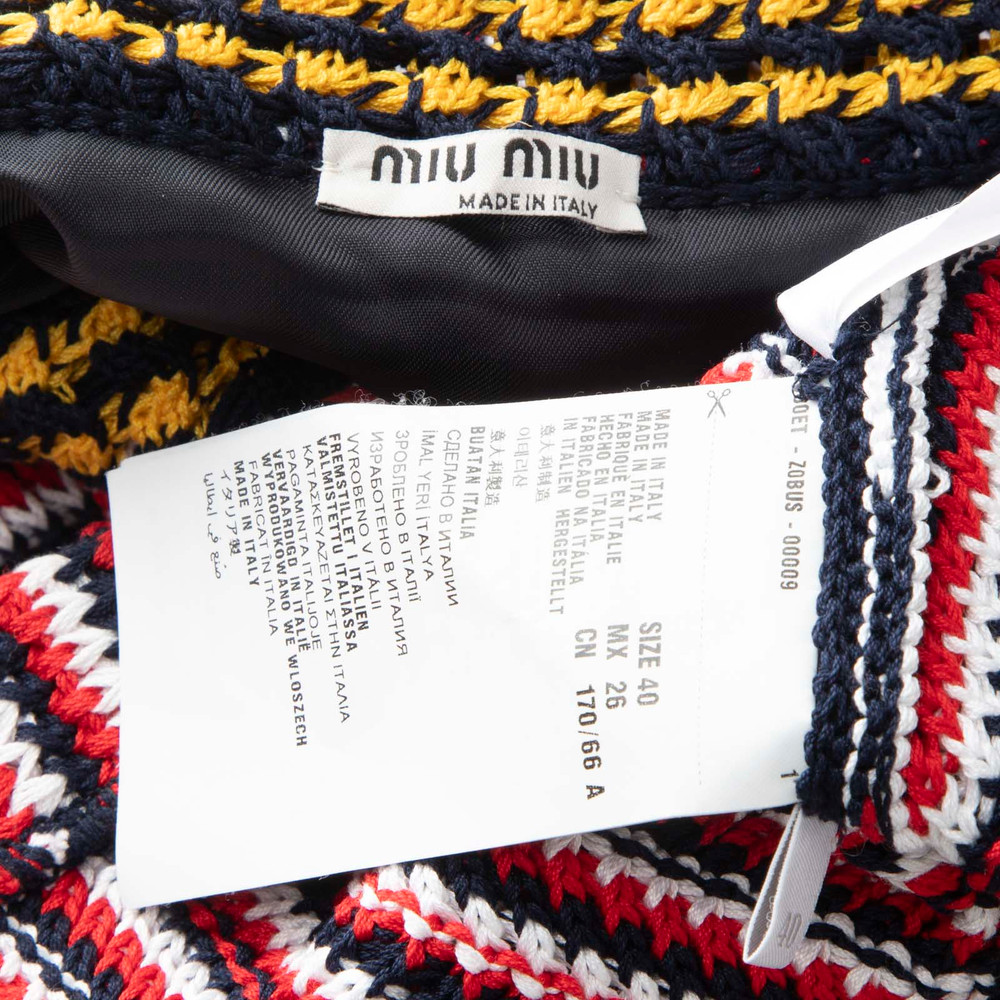 Miu Miu Striped A-Line Skirt