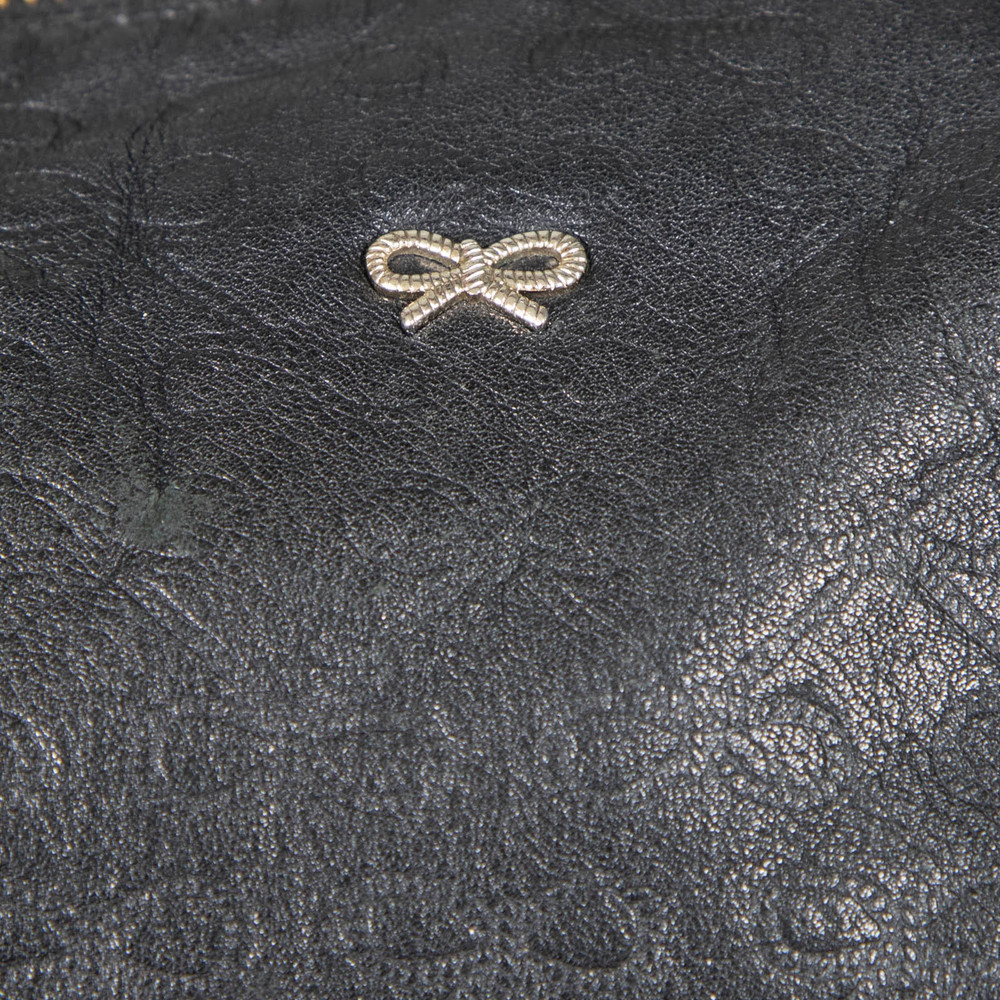 Anya Hindmarch Black Leather Tote Bag