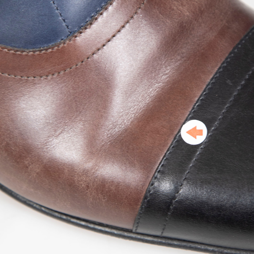 Hermès Lace Up Panelled Leather Oxfords