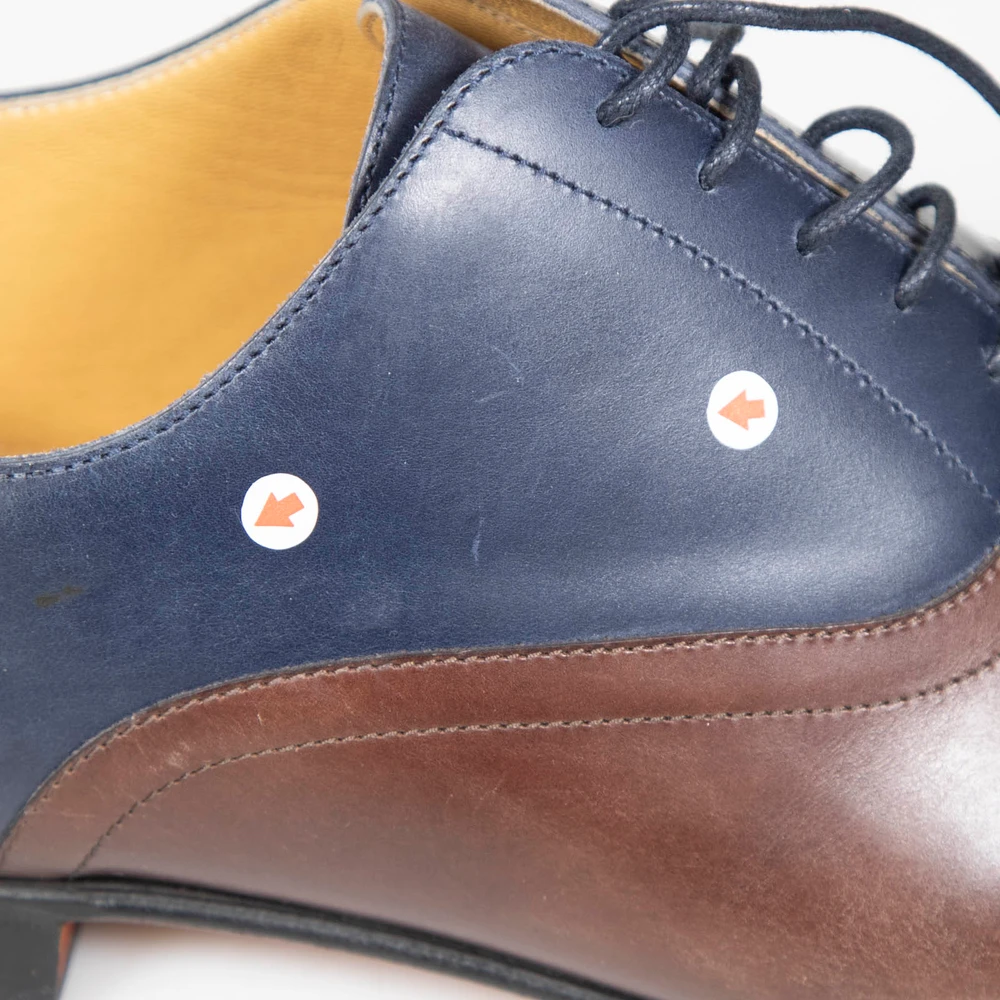 Hermès Lace Up Panelled Leather Oxfords