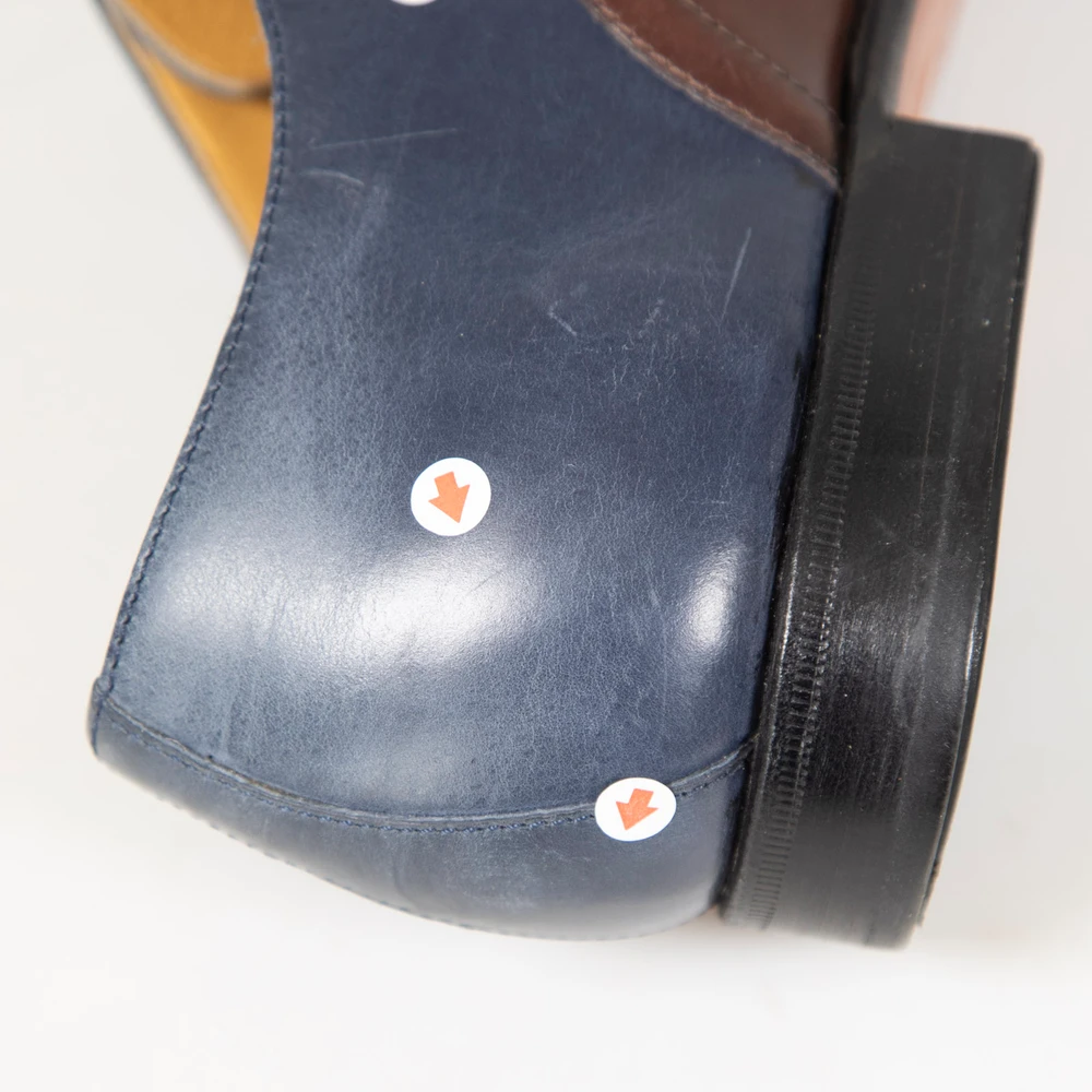 Hermès Lace Up Panelled Leather Oxfords
