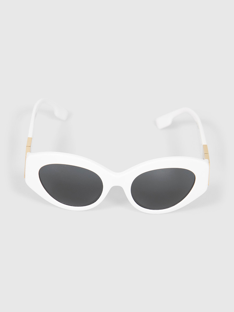 Burberry White Sophia Cat Eye Sunglasses