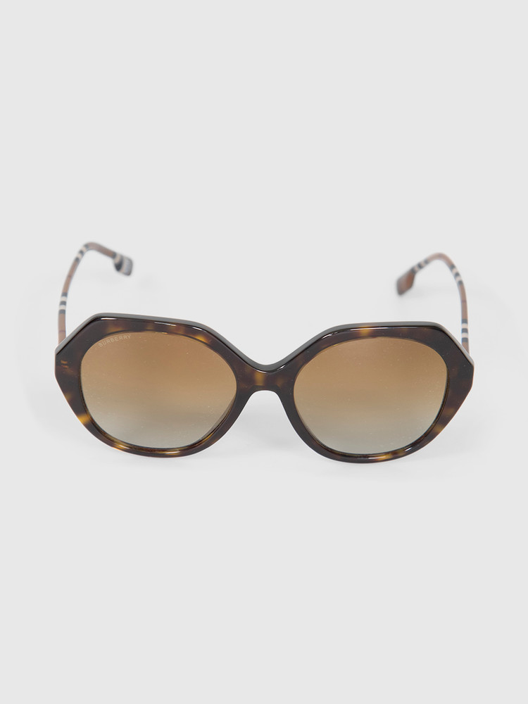 Burberry Havana Geometric Vanessa Sunglasses