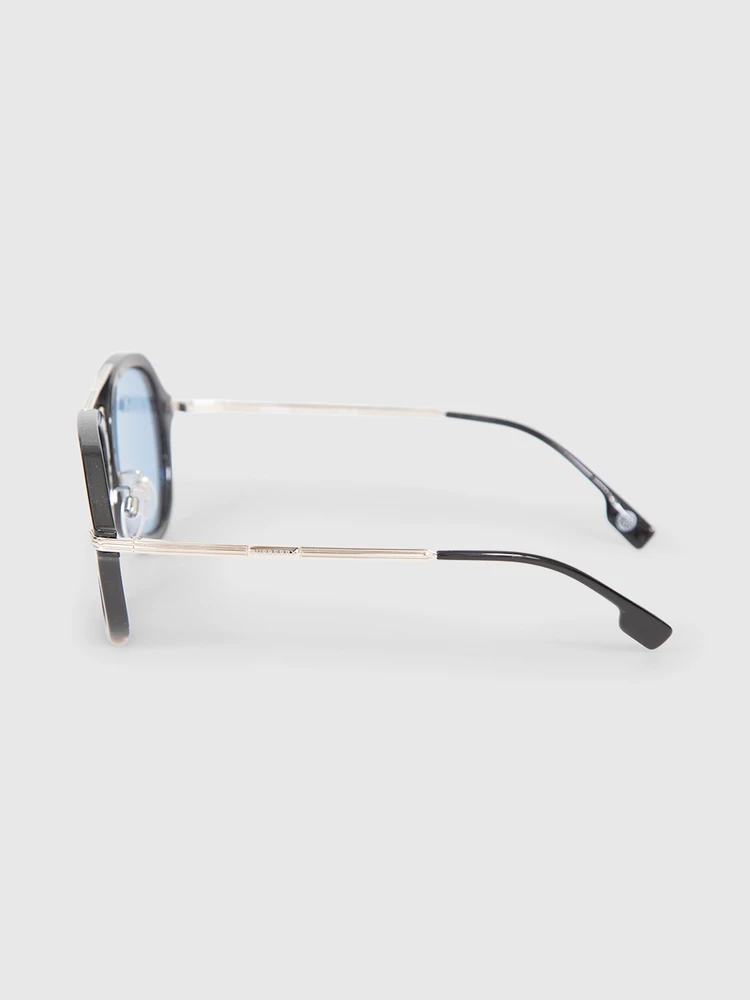 Burberry Blue Aviator Jude Sunglasses