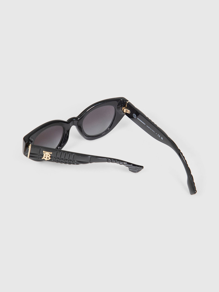 Burberry Black Round Meadow Sunglasses